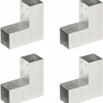 ŁĄCZNIKI DO SŁUPKÓW W KSZTAŁCIE L, 4 SZT., METALOW 145454