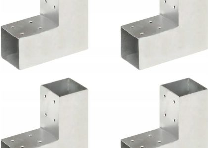 ŁĄCZNIKI DO SŁUPKÓW W KSZTAŁCIE L, 4 SZT., METALOW 145454