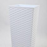 Lamela Doniczka Rattan Finezja 250×250 Biały