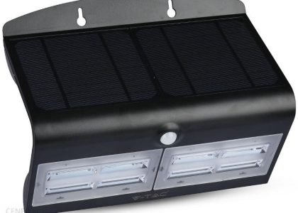 Lampa Led 7W Solarna Ścienna 4000K Z Czujnikiem Ruchu Czarny Vt-767 V-Tac