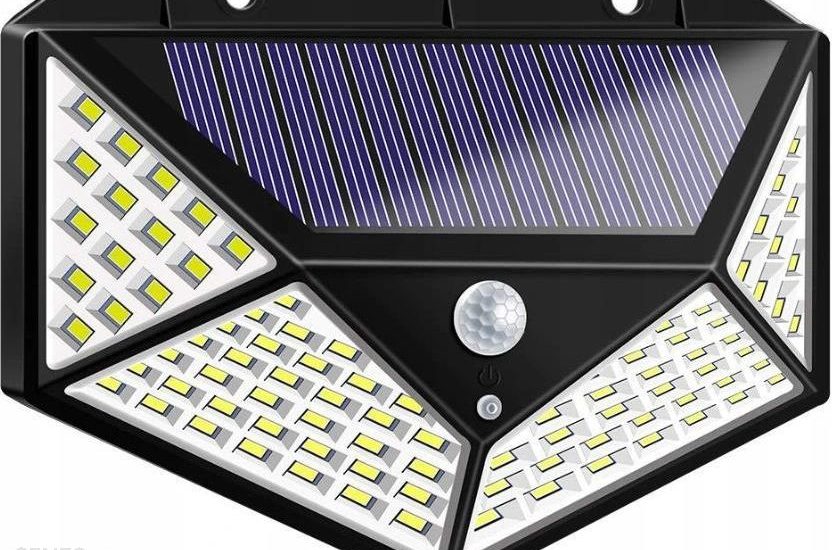 Lampa Solarna 100Led Z Czujnikiem Ruch I Zmierzchu