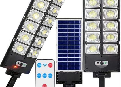 Lampa Solarna 1200W Czujnik Zmierzchu Ruchu +Pilot