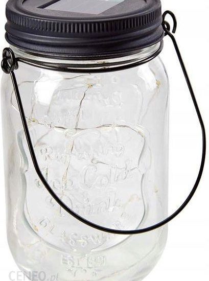 Lampa Solarna Led Słoik Szklana