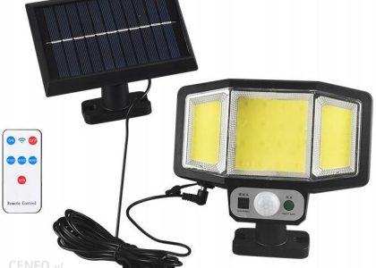 Lampa Solarna Uliczna Latarnia 145Led Uchwyt+Pilot