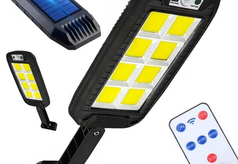 Lampa Solarna Uliczna Latarnia Led 240 Cob + Pilot