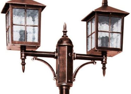 Lampa Stojąca Masztowa 180-280 Cm Witraż Ogmwn 2 Kw , Miedź