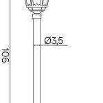 Lampa Stojąca Zewnętrzna Retro Midi K 5002/2/M Su-Ma
