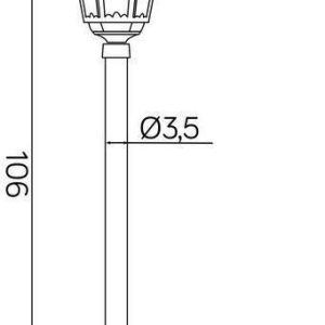 Lampa Stojąca Zewnętrzna Retro Midi K 5002/2/M Su-Ma