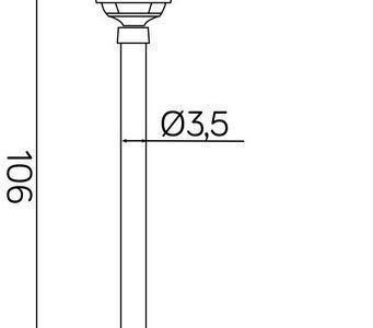 Lampa Stojąca Zewnętrzna Retro Midi K 5002/2/M Su-Ma