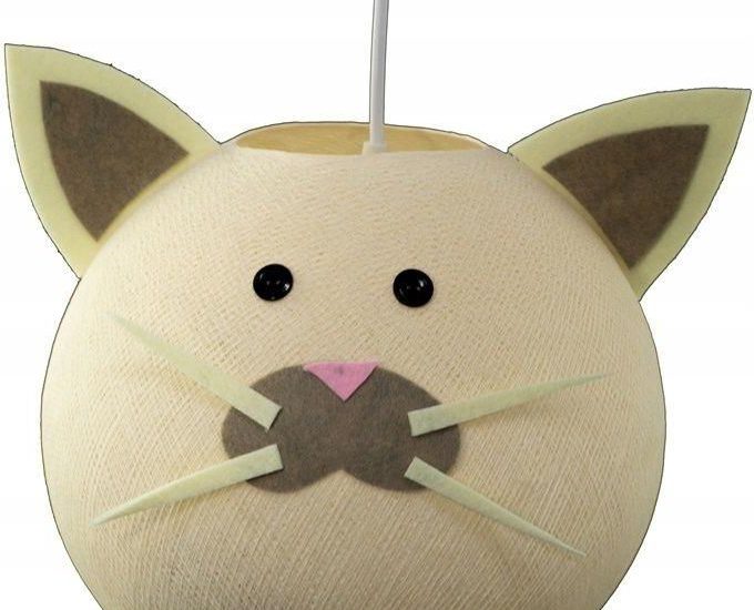 Lampa Wisząca Dla Dzieci Kotek Cottonball Zoocobo