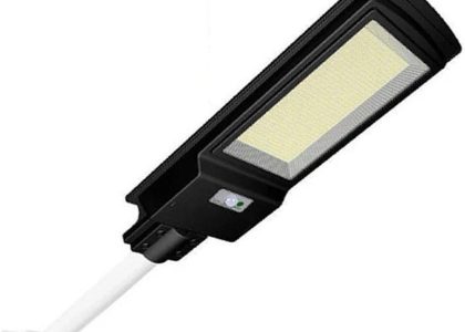 Latarnia solarna LED SMD 850W, czujnik ruchu, pilot i mocowanie IP65