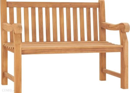 Ławka Ogrodowa 114 Cm Lite Drewno Tekowe