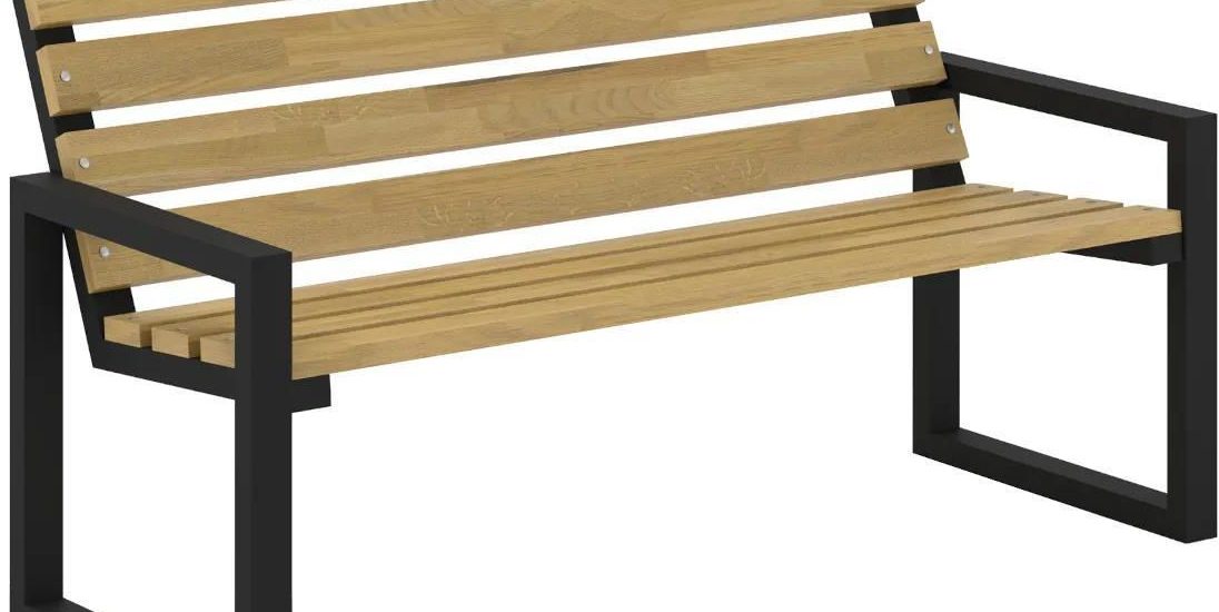 Ławka Ogrodowa Z Oparciem 150cm Peonia 3X Dąb