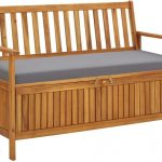 Ławka Ogrodowa Ze Schowkiem 120 Cm Lite Drewno Akacjowe Kod: V-310276 +