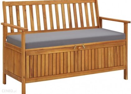 Ławka Ogrodowa Ze Schowkiem 120 Cm Lite Drewno Akacjowe Kod: V-310276 +