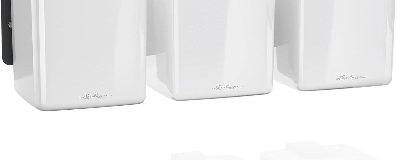 Lechuza Donica Cube Glossy Home Kit Biały Połysk (13523)
