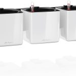 Lechuza Donica Cube Glossy Home Kit Biały Połysk (13523)