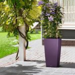 Lechuza Donica CUBICO COLOR fioletowa 22x22x41 cm 3-13165