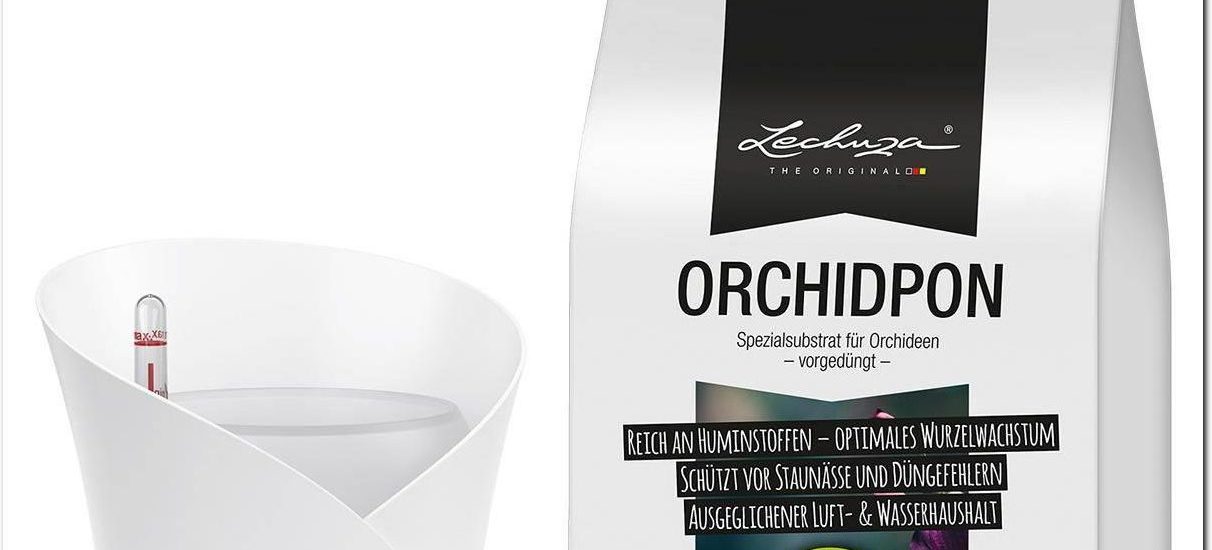 Lechuza Zestaw Donica Orchidea Biała + Orchidpon Substrat Do Storczyków 6L