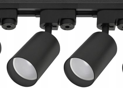 Ledlux Zestaw Szynoprzewód Szyna 2M + 4X Lampa Gu10 Led (1Xszyna2M+4Xlx8470Black)