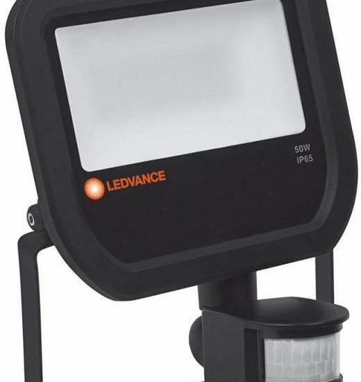 Ledvance Floodlight 50W/3000K +Cz.Ruchu Czarny