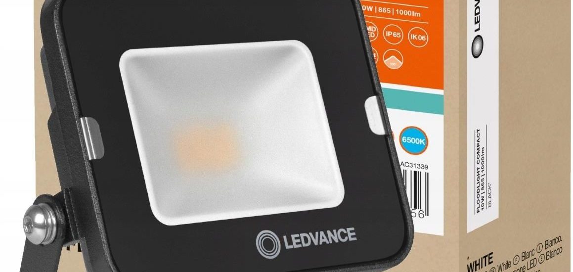 Ledvance Naświetlacz Halogen Led 10W 6500K Czarny (LDVANAS0710)