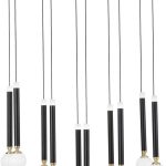 Luces Exclusivas Led Union 10x(5W 240Lm 3000K) 50W 2400Lm Czarno/Mosiężno/Biała Le41812