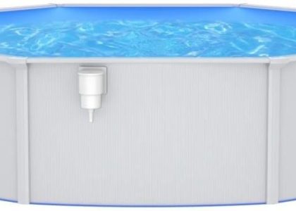 Lumarko Basen Ze Stalowymi Ściankami Okrągły 550X120 Cm Biały