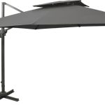 Lumarko Parasol Wiszący Z Podwójną Czaszą 300X300cm Antracytowy