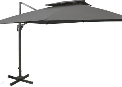 Lumarko Parasol Wiszący Z Podwójną Czaszą 300X300cm Antracytowy