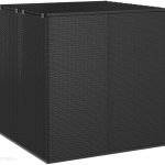 Lumarko Skrzynia Na Poduszki Ogrodowe Rattan Pe 100X97 5X104 Cm Czarna