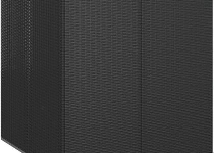 Lumarko Skrzynia Na Poduszki Ogrodowe Rattan Pe 100X97 5X104 Cm Czarna