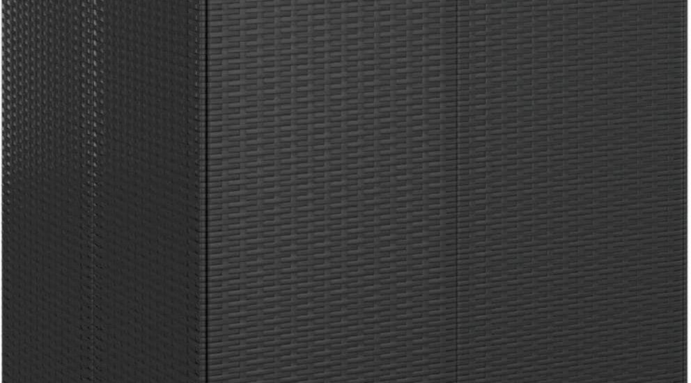 Lumarko Skrzynia Na Poduszki Ogrodowe Rattan Pe 100X97 5X104 Cm Czarna