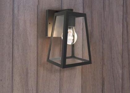 Lutec Elewacyjna Lampa ogrodowa FIA ścienna OPRAWA zewnętrzna metalowa IP44 czarna (5290903012)