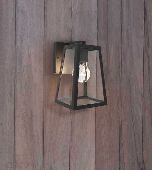 Lutec Elewacyjna Lampa ogrodowa FIA ścienna OPRAWA zewnętrzna metalowa IP44 czarna (5290903012)