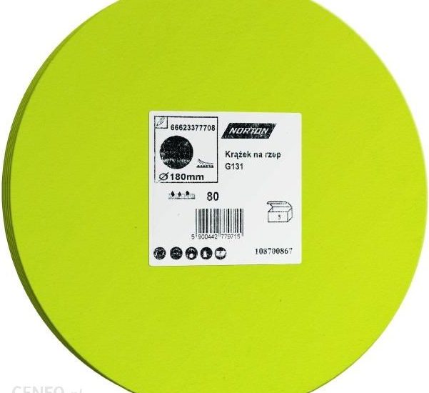 MacAllister Krążek ścierny na rzep 180 mm P80 5 szt.