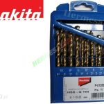 Makita Zestaw wierteł do metalu w powłoce tytanowej HSS-G TiN wg DIN338 19 sztuk P-61385