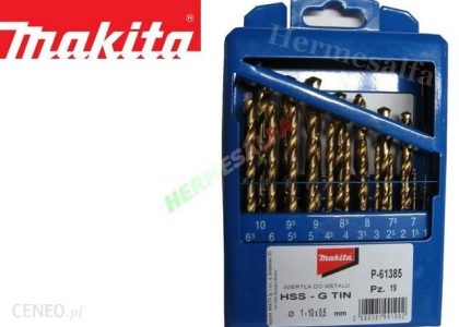 Makita Zestaw wierteł do metalu w powłoce tytanowej HSS-G TiN wg DIN338 19 sztuk P-61385