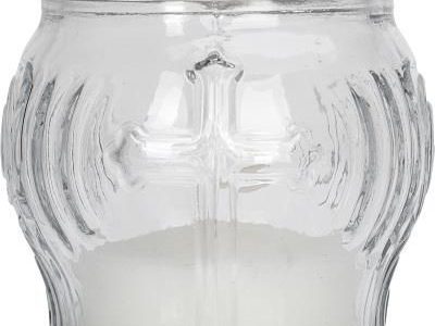 Mały Szklany Znicz Transparentny 10h 10,5cm