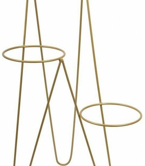 MIA home Kwietnik Metalowy 95 Cm Złoty