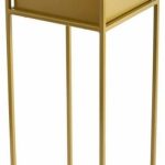 MIA home Kwietnik Metalowy Skrzynia 70 X24 Cm Złoty