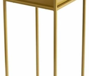 MIA home Kwietnik Metalowy Skrzynia 70 X24 Cm Złoty