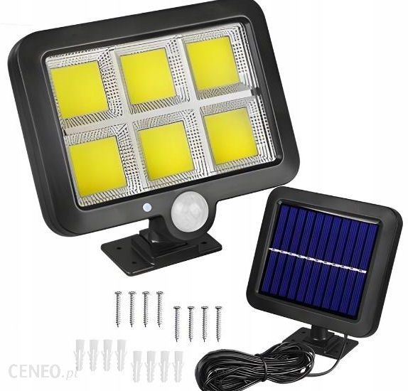 Mocna Podwórkowa Lampa Solarna Z Czujnikiem Ruchu