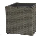 Nac Happy Garden Doniczka Technorattan Kwadratowa Szara 28X28X28Cm