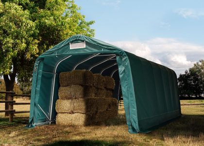 Namiot Rolniczy 3,3X7,2M Pvc 550 Ciemnozielony