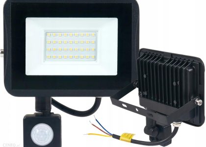 Naświetlacz Halogen Led Czujnikiem 30W Ciepła