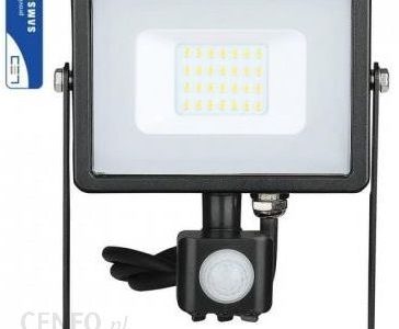 Naświetlacz Led Z Czujnikiem Ruchu Vt-20-S 10W 6400K Ip65 1600Lm Czarny V-Tac