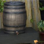 Nature Zbiornik na deszczówkę stylizowany na drewniany, 50 L, brązowy 423515