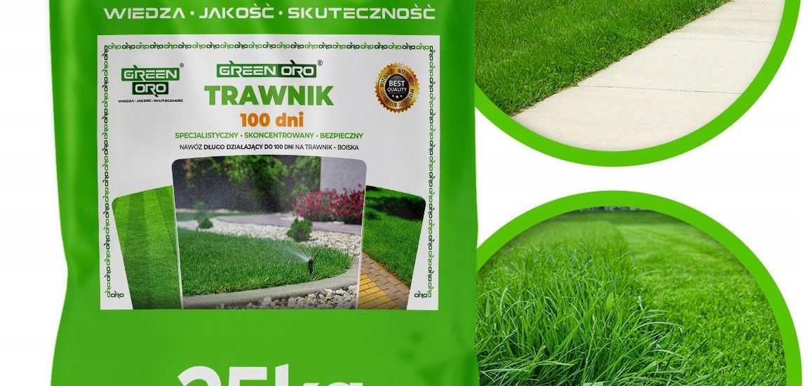 Nawóz do Trawy letni 100dni 25kg 1000m2 Green Oro