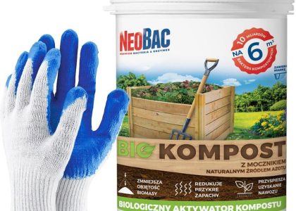 Neobac Bio Kompost Biologiczny Aktywator Kompostu 1Kg + Rękawice